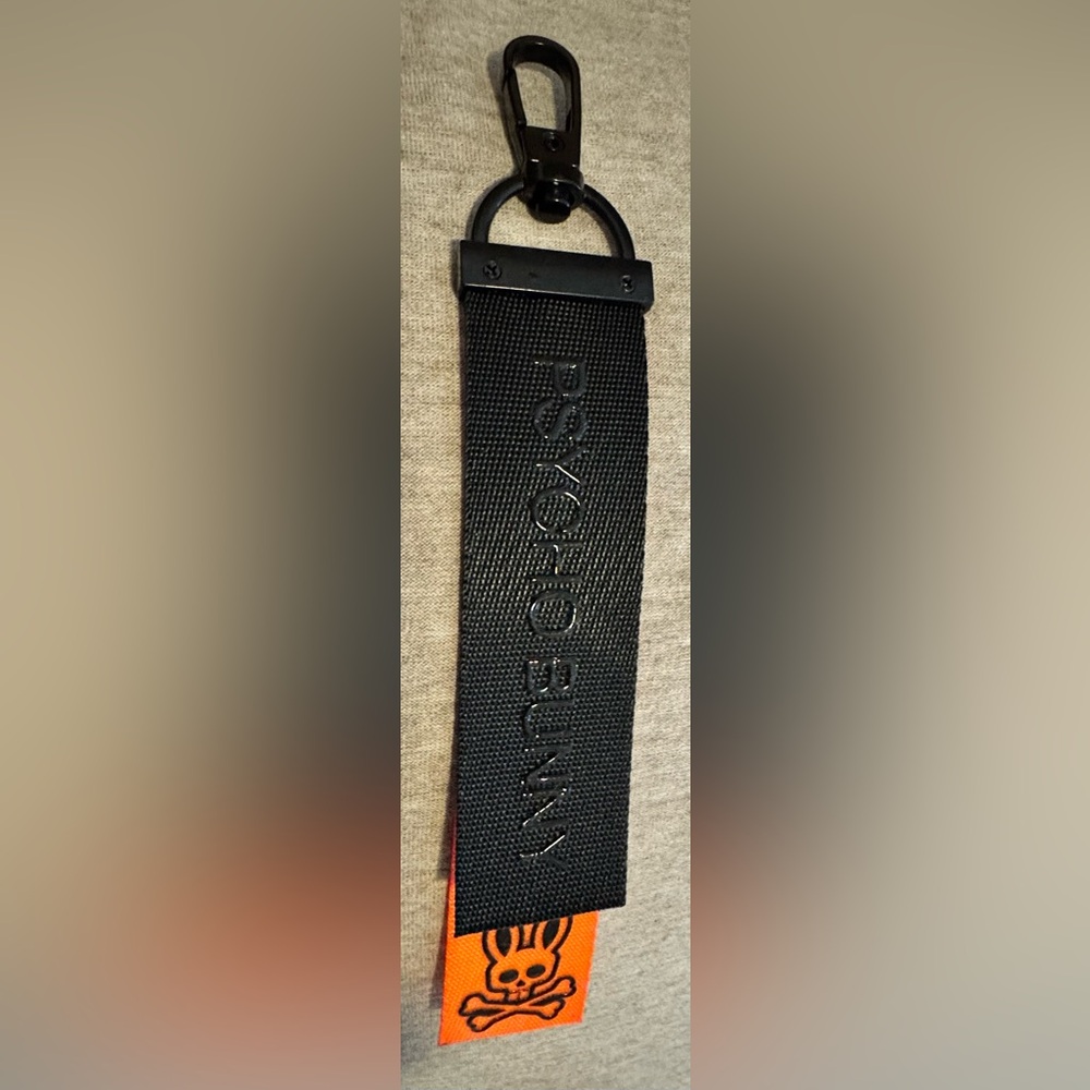 Psycho Bunny logo key chain